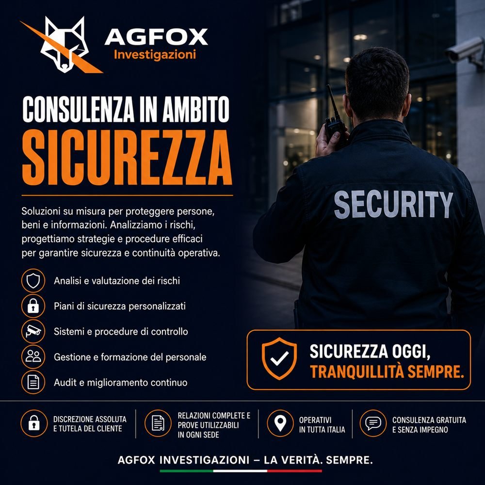Consulenza in ambito sicurezza per abitazioni e aziende a cura di AGFOX Investigazioni