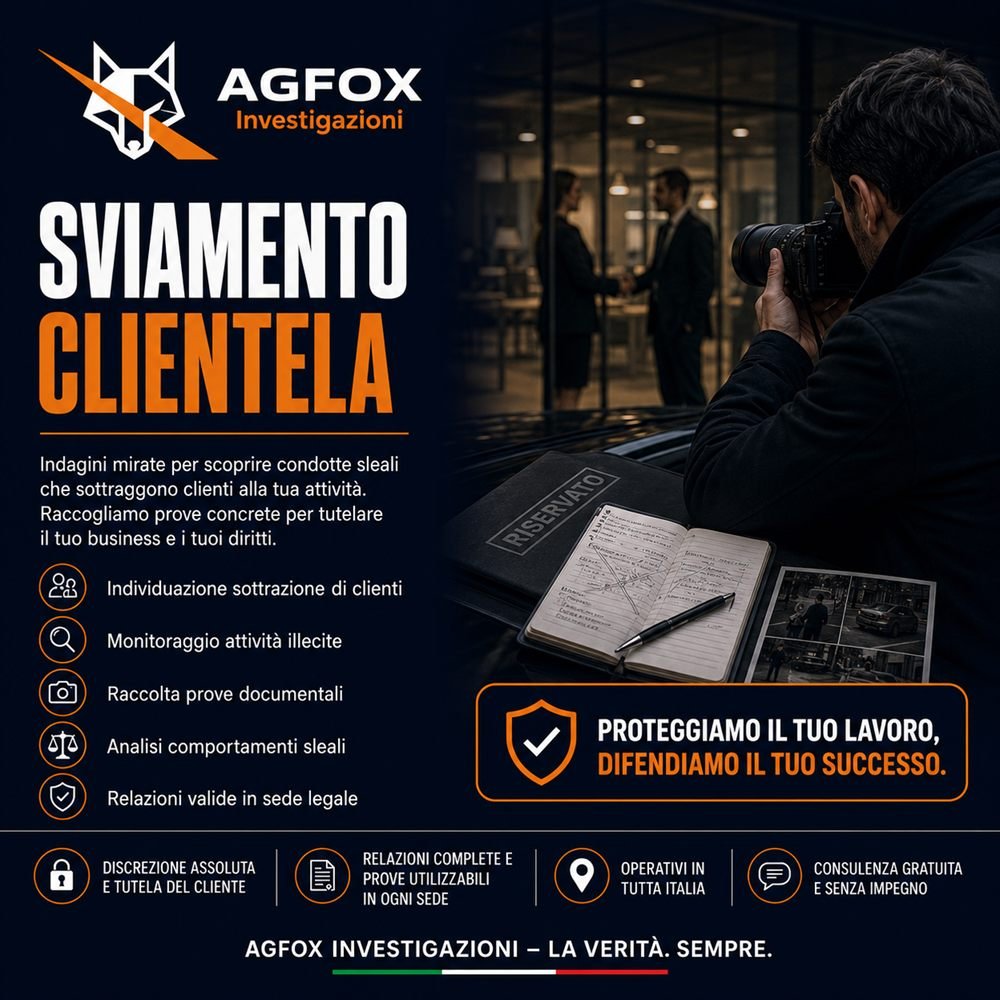 Indagine AGFOX su sviamento di clientela da parte di un ex collaboratore