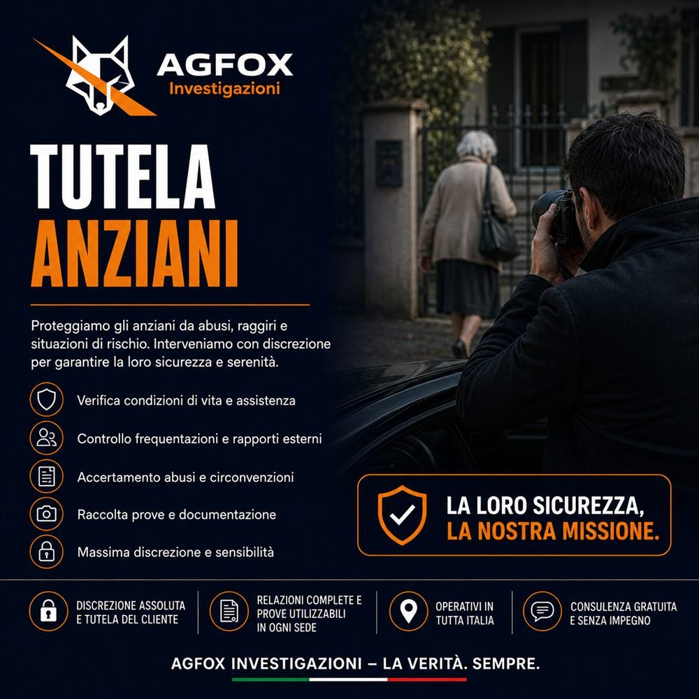 Servizio di tutela degli anziani di AGFOX Investigazioni