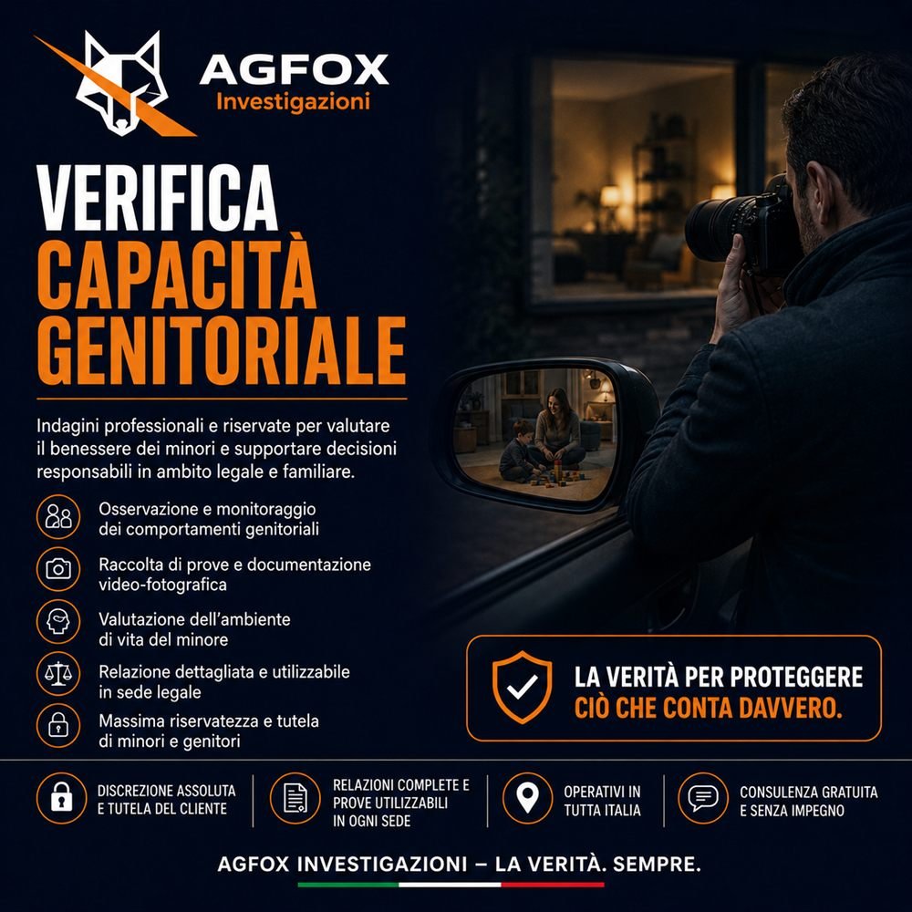 Indagine sulla capacità genitoriale svolta da AGFOX Investigazioni