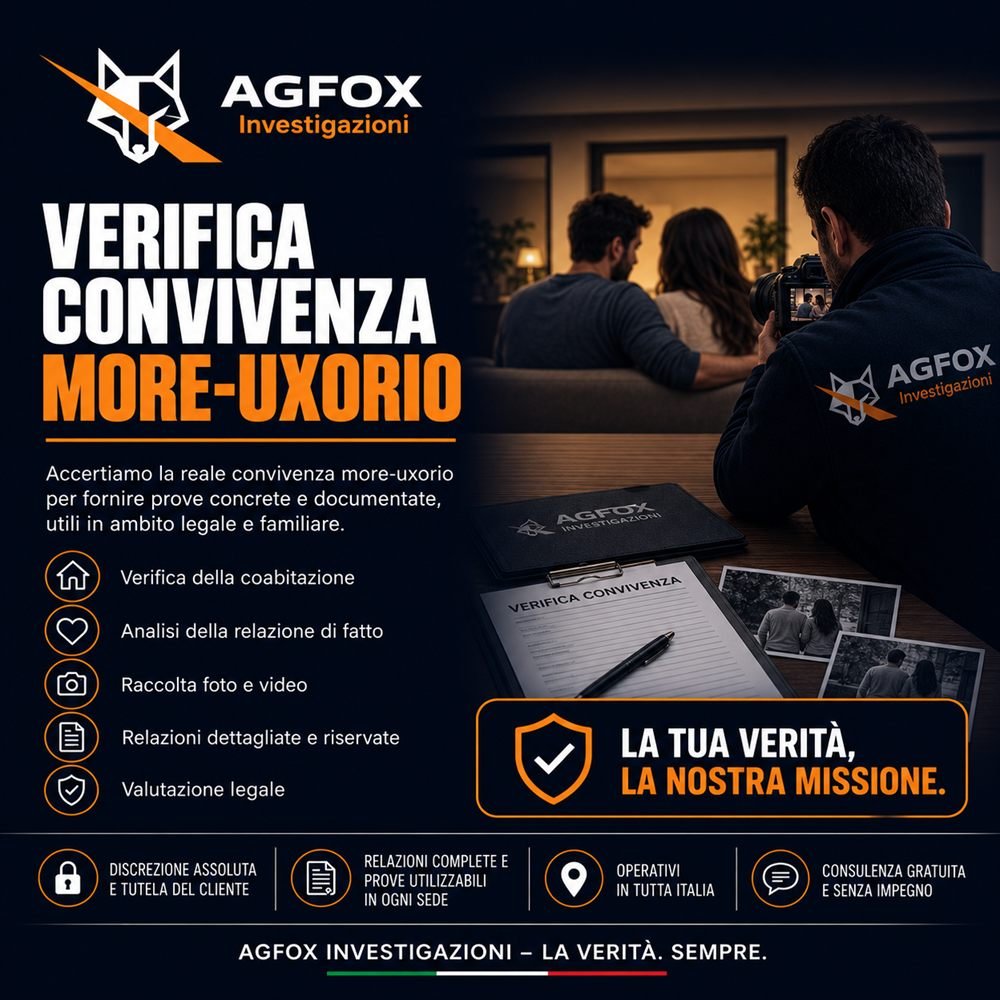 Verifica di convivenza more uxorio svolta da AGFOX Investigazioni
